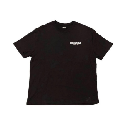 Essentials T Shirt Boxy Black White Logo